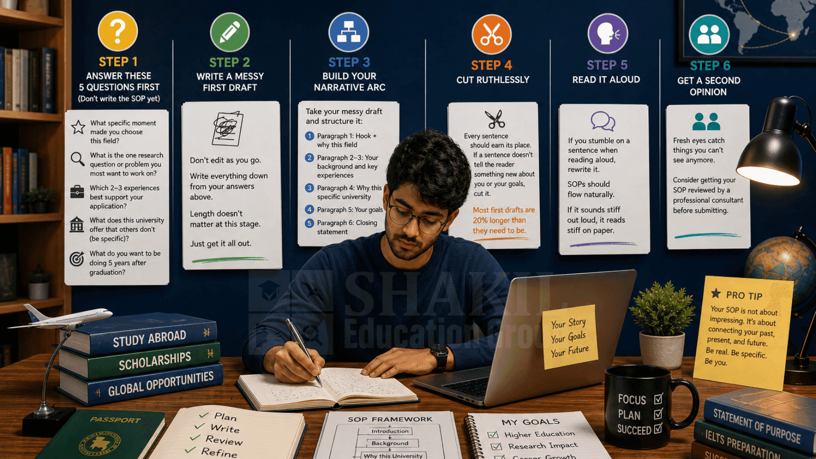 steps to write a sop