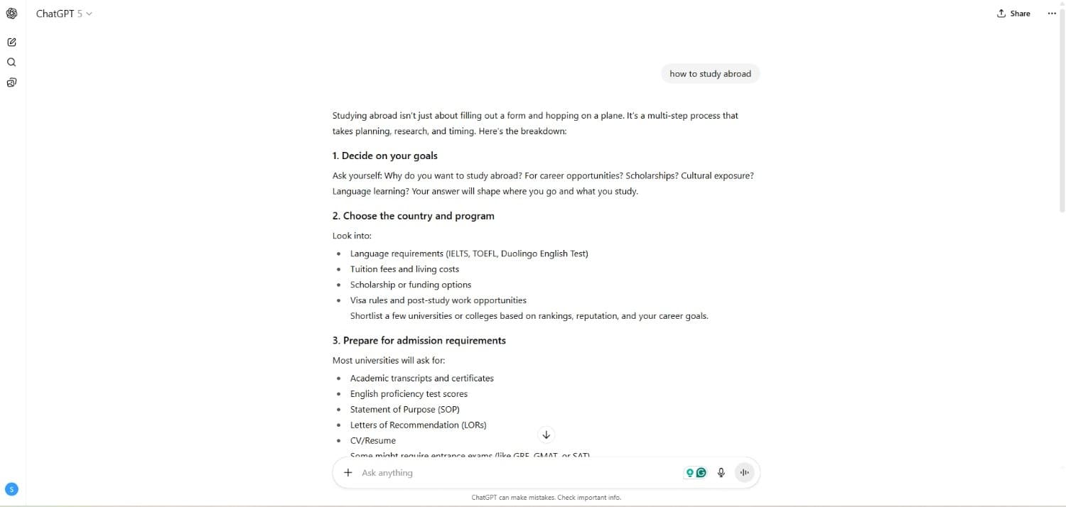 chatgpt interface