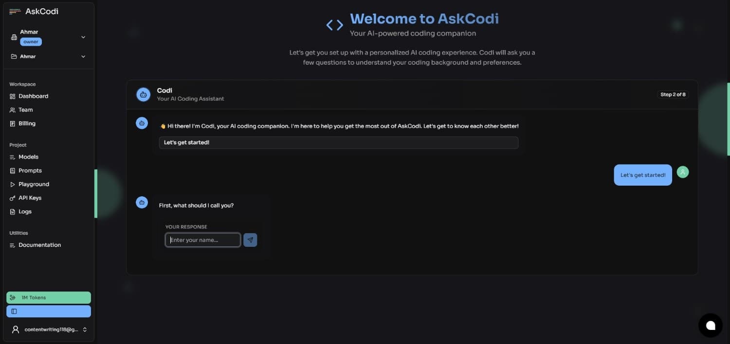 askcodi interface