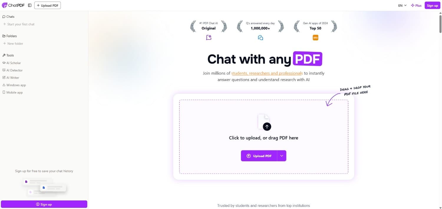 chatpdf interface